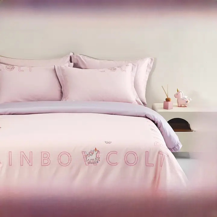 長綿コットンベッドリネン【子供用・全棉・敷き布団カバー・掛け布団カバー】（セットアップ対応）