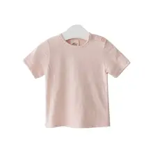 夏用薄手コットンベビーTシャツ【短袖・ラウンドネック・キッズ・カジュアル】