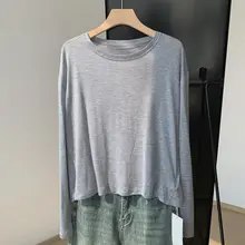 長袖の微透防止Tシャツ【春夏用・フィット・極上の柔らかさ・学生向け】