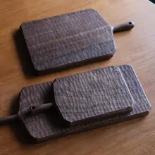 北米産ブラックウォルナット製カッティングボード【フルーツ用・手彫りデザイン・和風】