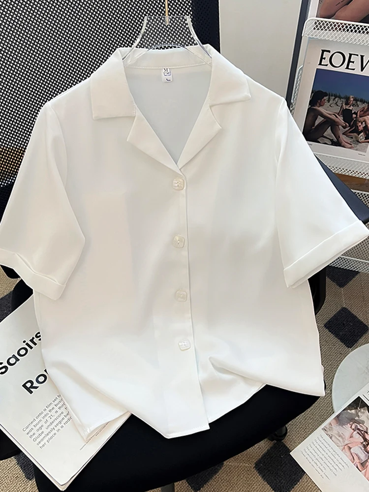 白色シフォン短袖ブラウス【Vネック・ビジネス通勤対応】：法式スタイルのビジネスシーンで活躍する通勤ブラウスとは