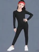 子供用速乾トレーニングウェア【男女兼用・タイトフィット・春秋用・ランニング・バスケットボール】（セットアップ対応）