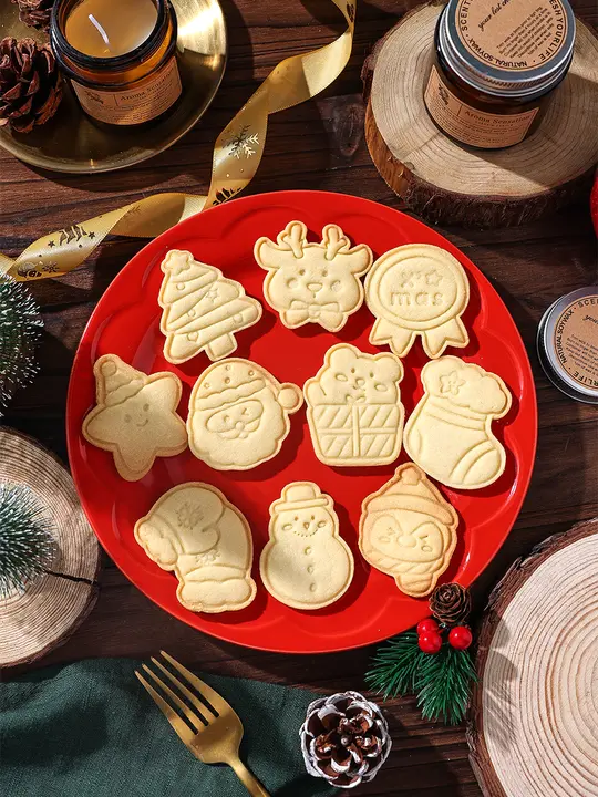 クリスマスクッキー型【立体3D・キャラクター・抜き型・DIYベーキングツール】