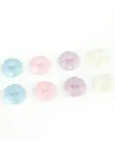 立体花朵デザインの装飾ボタン【パール光沢・手作りDIY用】