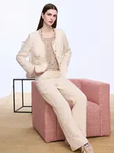 金箔付き英国製Lintonツイードコート【四ポケット・長ズボン・多重織】（セットアップ対応）