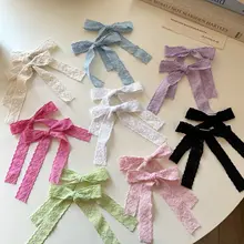 刺繍リボンヘアクリップ【バレエ風・ティアラデザイン・ダブルポニーテール用】