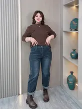 秋季用 レディースハイウエストデニムパンツ【ゆったりとしたシル エット・ストレート・カジュアル】（セットアップ対応）