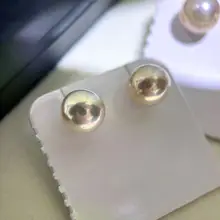 淡水パールイヤリング【オレンジ・シンプルデザイン・S925シルバー】