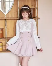 刺繍入りリボンデザインのワンピースとショートパンツ【二重構造・極上の柔らかさ】（セットアップ対応）