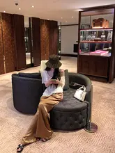 感のあるストレートパンツ【醋酸素材・ゆったりフィット・女性用】