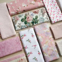 グレー粉色の古風な桜柄布地【斜め織りコットン生地・DIY用・子供用漢服素材】