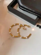 天然淡水パール ゴールドフープピアス【エレガントなデザイン・小ぶり・高級感】