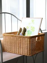 収納バスケット デスクトップ リビング 材料 プラスチック 編みスタイル 整理