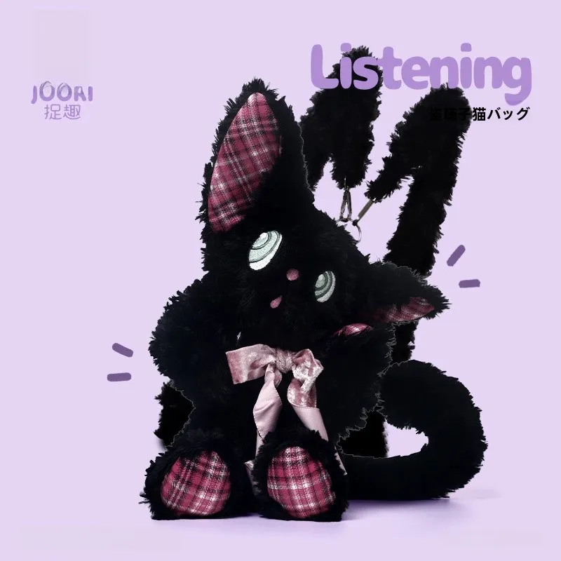 可愛い猫デザインのふわふわミニバック：斜め掛け・ワンショルダーで軽量かつ機能的な持ち運び