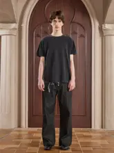 ヴィンテージ風ダメージ加工半袖Tシャツ【軽やかで上質感】