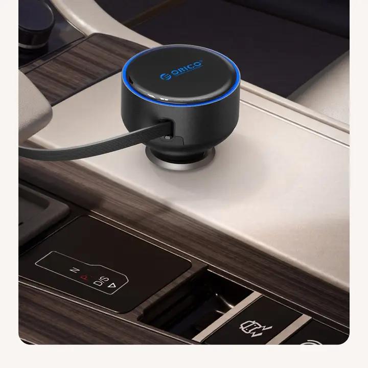 Orico 車載充電器【伸縮式・シガーソケット・急速充電対応】