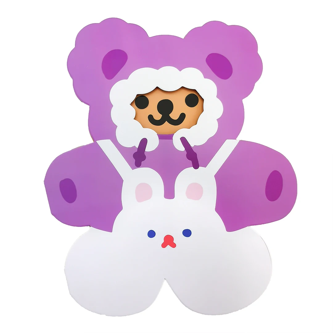 可愛いクマの立体誕生日カード：ハンドメイド注意書きカードの実用性とデザイン特性