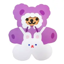 可愛いクマの立体誕生日カード【ケーキ用飾り】