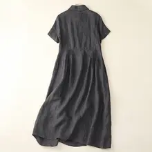 リネンシャツドレス【軽やかで高級感のあるデザイン】
