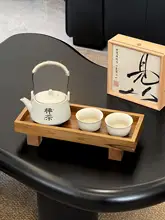 一人用 木製トレー【高級感ある和風・長方形・喫茶店用】