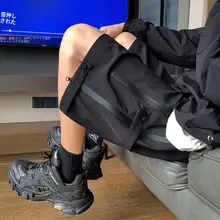 夏用 メンズ防水速乾ワークショートパンツ【カジュアル・ゆったり・ブラック】