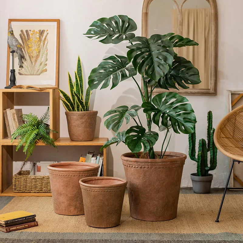 観葉植物用 大型花鉢 ウィービングデザインが庭やリビングに最適な理由
