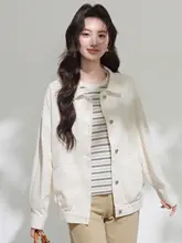 カジュアルなデニムジャケット【ゆったりフィット・コージーコート】