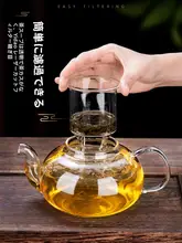 高耐熱ガラス製茶器セット【茶こし付き熱湯用ティーポット・カップ2個】
