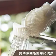 シリコン製カップ用ブラシ【長柄・隅々まで洗浄可能・家庭用】
