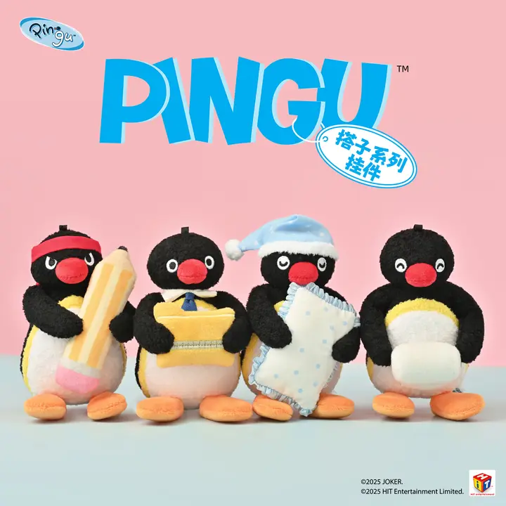 可愛いぬいぐるみペンギンのキーホルダー【ダイカットデザイン・バッグチャーム】