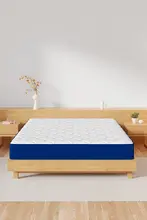 青色ロールパッケージ 高箱マットレス【薄型・独立袋式スプリング・中程度の硬さ・防沈措置】