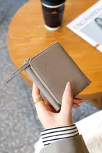 二つ折り財布 レディース 本革 シンプル コンパクト カード収納豊富 多機能