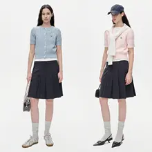 刺しゅう入りニットカーディガン【春用・長袖／短袖・絞り模様】（セットアップ対応）