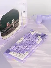 静音メカニカル感覚のワイヤレスBluetoothキーボード【コンパクトデザイン・女性向け】とマウス（セットアップ対応）