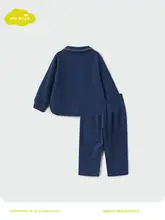 男の子用春秋ファッション長袖ポロシャツ【襟付き・極上の柔らかさ・二点セット（セットアップ対応）】