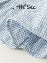 女の子用 夏用ノースリーブワンピース【チェック柄・フリル付き・おしゃれなデザイン】（セットアップ対応）