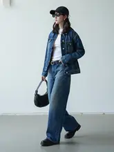 DD DENIM ヴィンテージ風デニムジャケット【秋季・ルーズフィット・微落肩】
