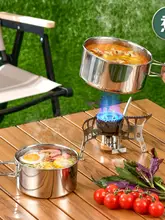 304ステンレス製 アウトドアクッキングセット【キャンプ用・調理器具・携帯便利】（セットアップ対応）