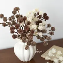 秋色のおしゃれな造花アレンジ【野刺球・インテリア用】