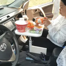 車載折りたたみ式昇降テーブル【車内用・デスク・ランチトレイ・ノートパソコンスタンド】