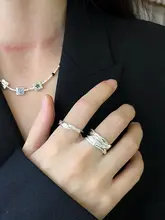 S925純銀製 不規則なしわ感のワイドリング【シンプルデザイン・インスタ風】