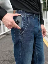デニムパンツ メンズ ストレッチ 大きいサイズ ゆったり ストレート ワイド カジュアル 秋冬