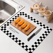 キッチンカウンター用 吸水マット【食器乾燥・耐熱・防滑】