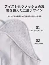 夏用アイスシルクUVカットマスク【薄型・透気性・サイクリング用・フェイスカバー】
