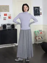 美雅ビダ マルチカラーハイネックニット【高伸縮・スリムフィット・薄手】