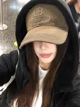 レトロアメリカンプリント野球帽【春夏用・男女兼用・トレンドデザイン】