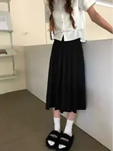 秋冬用の厚手毛織りのイレギュラーヘム百褶スカート【ウエストゴム・Aライン】（セットアップ対応）