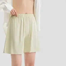 快適な着用感！女性用 シームレスアイスシルクショートパンツ【薄手・夏用・外出対応】