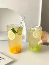 耐熱ガラス製 大容量フルーツティーカップ【夏用・シンプルデザイン・コーヒー＆ミルクティー・レモンティー】