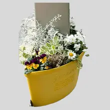 コーナー用シンプル花盆【室内・バルコニー・観葉植物用】